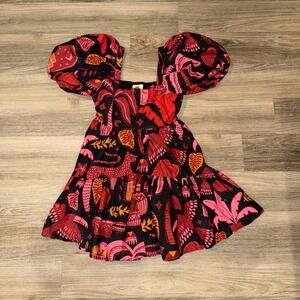 farm rio red lace monsteras midi dress FARM Rio | Dresses | Farm Rio Lace Monsteras Red Midi Dress